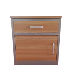 Steel And MDF Bedside Cabinet